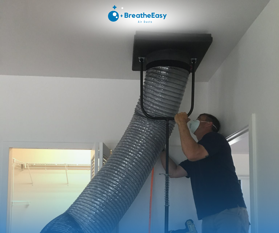 A well-maintained HVAC system connected to clean air ducts, promoting energy savings and efficient air distribution in a home.